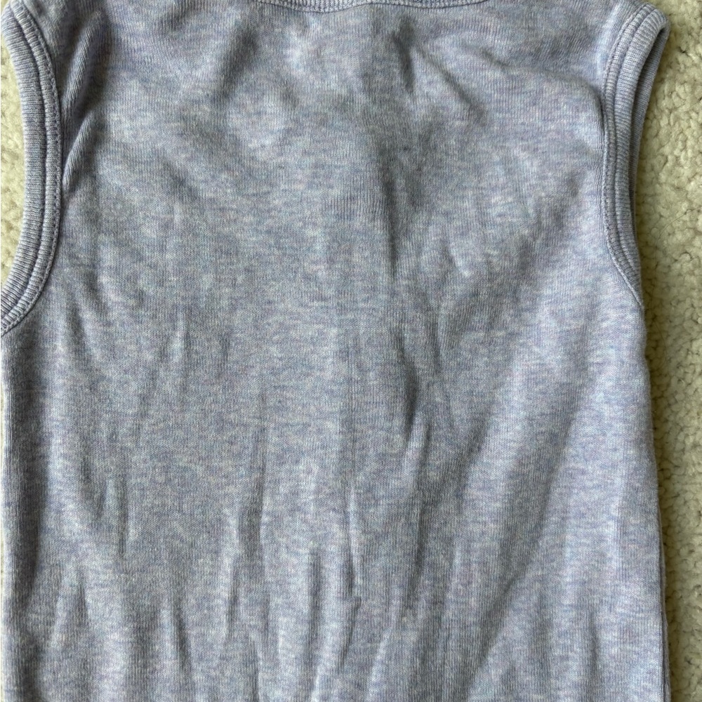 Kate Quinn Lavender Button-Up Snap Closure Sleeveless Onesie - Picture 8 of 8